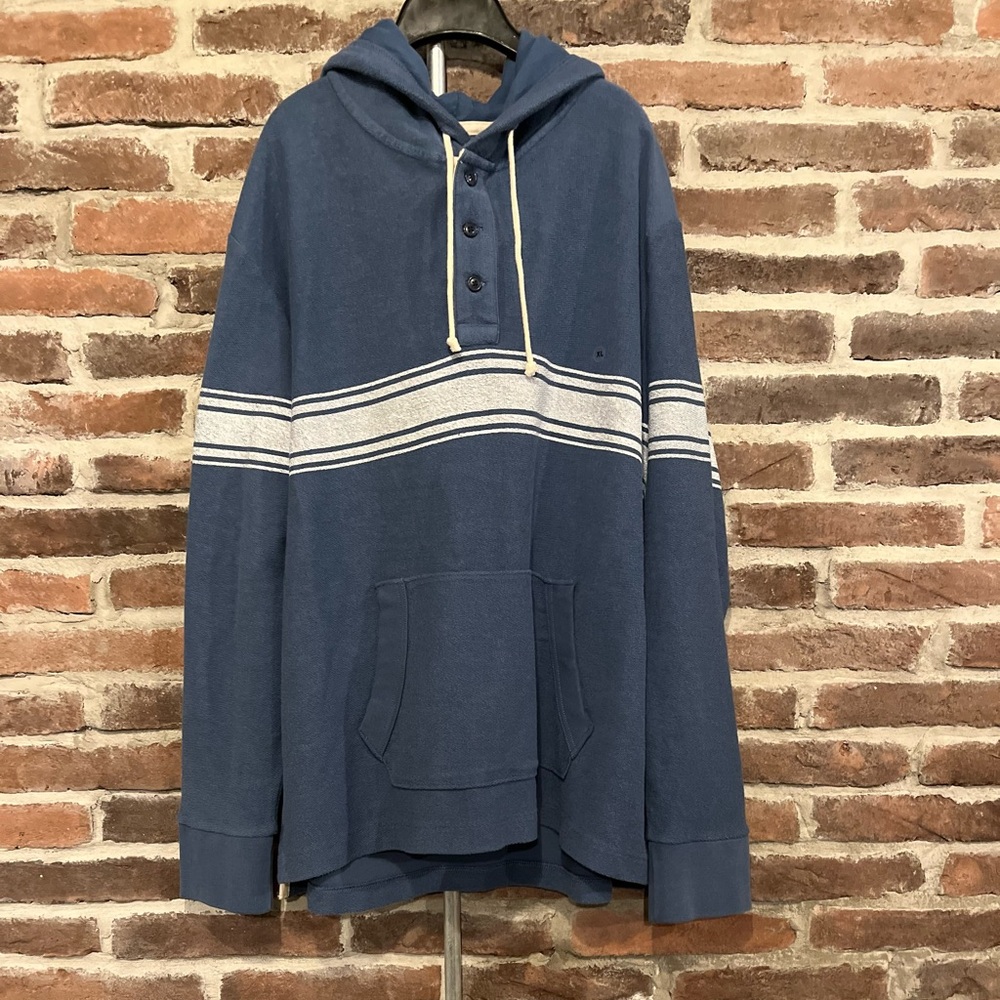NWT American Eagle Blue Bonfire Fleece Baja Hoodie - Picture 3 of 16